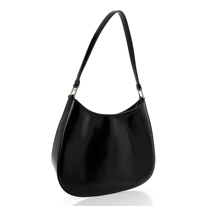 Prada Spazzolato Cleo Shoulder Bag Black 3 of 9