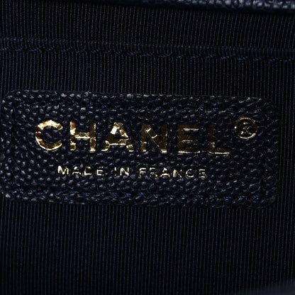 Chanel Caviar Quilted Medium Boy Flap Navy 6 of 10