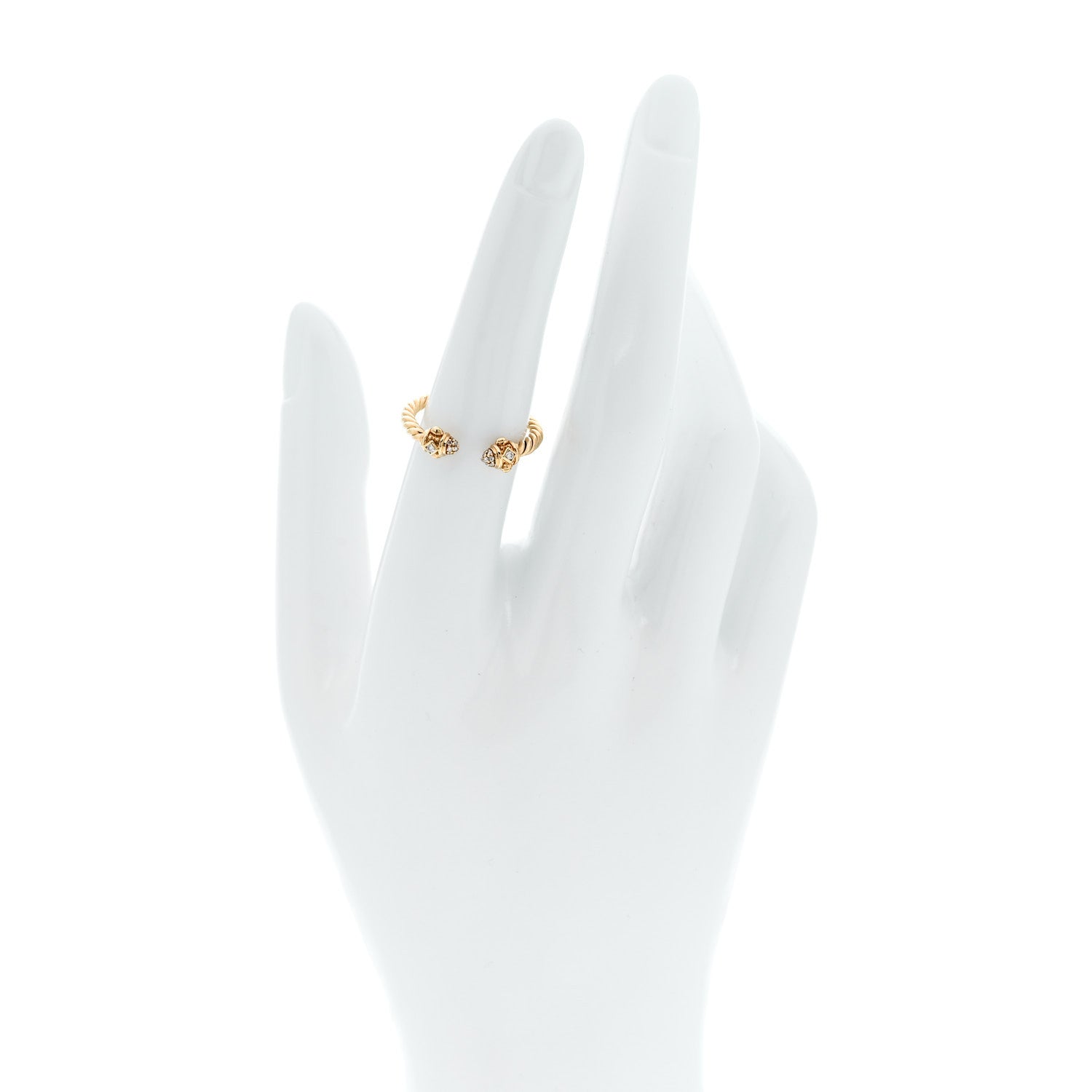 David Yurman 18K Yellow Gold Diamond Renaissance Ring 52 6 2 of 5