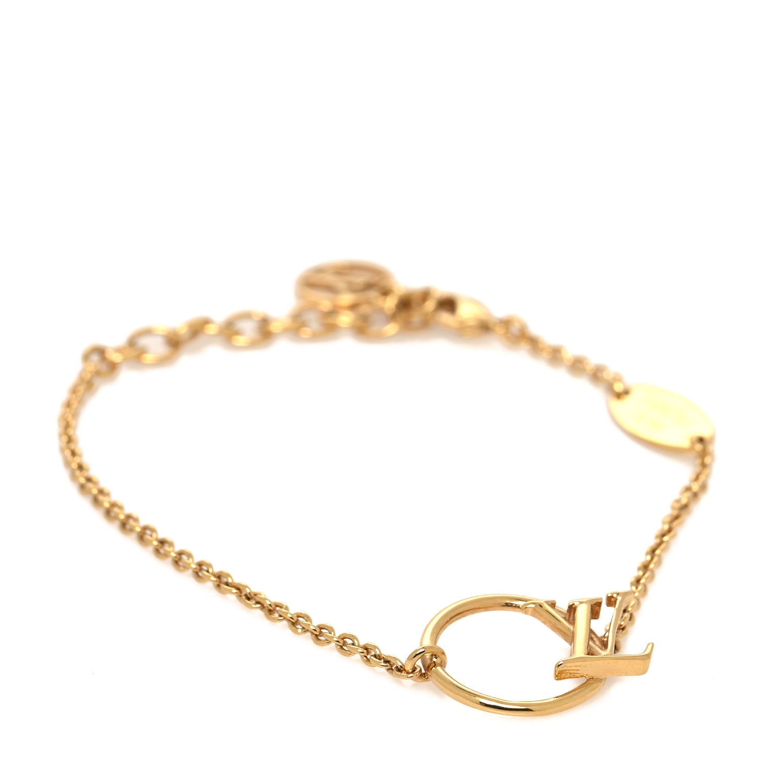 Louis Vuitton Metal LV Eclipse Bracelet Gold 1 of 6