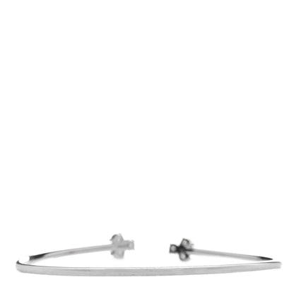 Tiffany 18K White Gold Diamond Aria Wire Bracelet 2 of 3