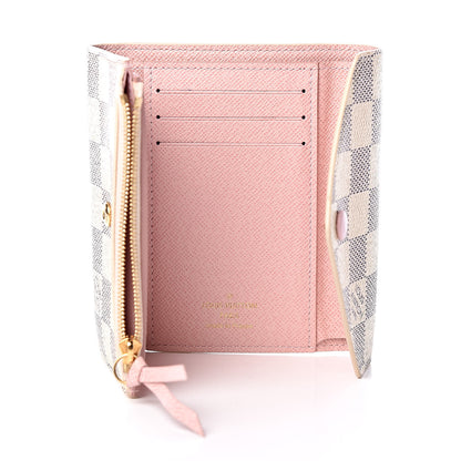 Louis Vuitton Damier Azur Victorine Wallet Rose Ballerine 5 of 9
