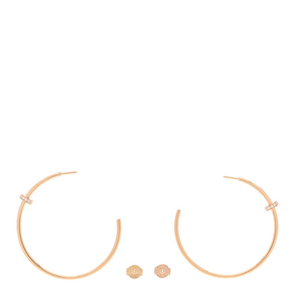 Cartier 18K Pink Gold Diamond Juste Un Clou Hoop Earrings 3 of 6
