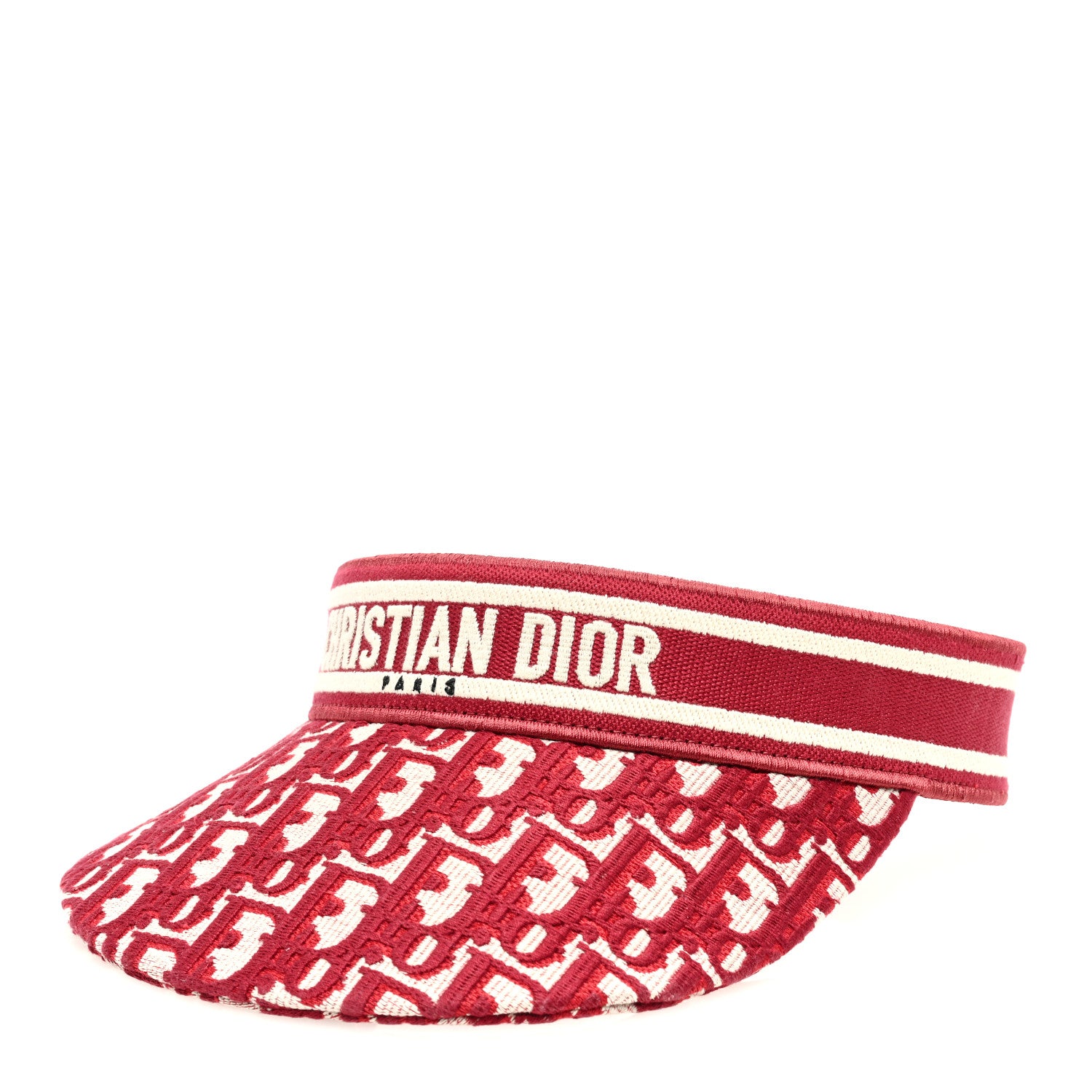 Christian Dior Oblique Embroidered D-Smash Visor Red 1 of 7