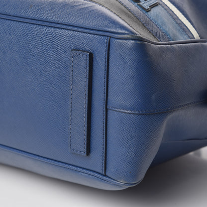 Prada Saffiano Righe Briefacase Bleuette 11 of 15