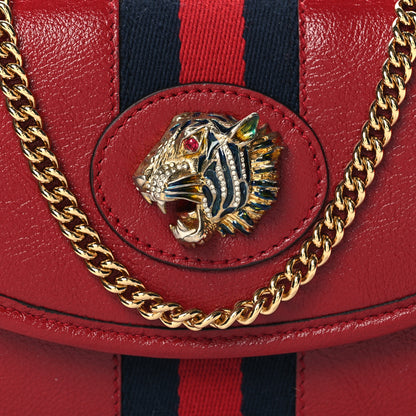 Gucci Textured Calfskin Web Mini Rajah Slim Flap Shoulder Bag Romantic Cherry 8 of 11