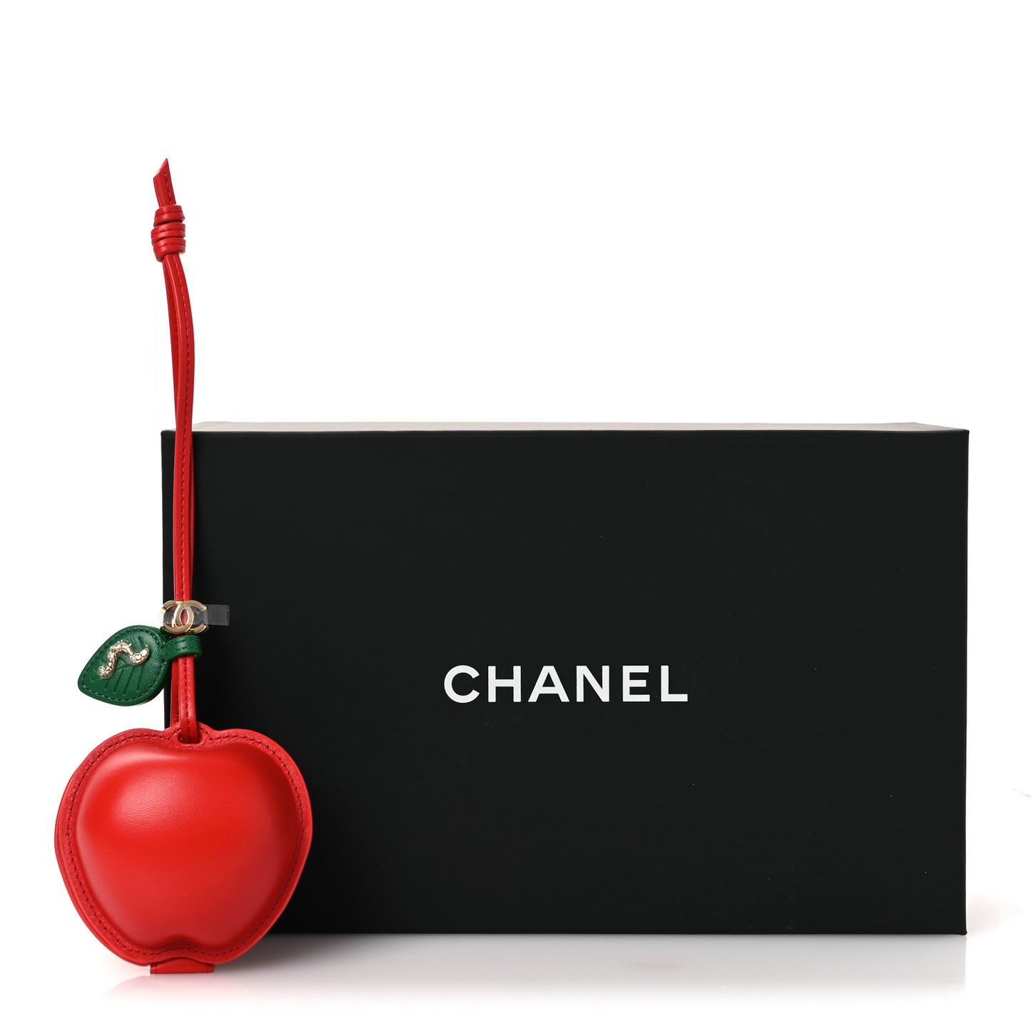 Lambskin Apple Mini Bag Charm  Red Green