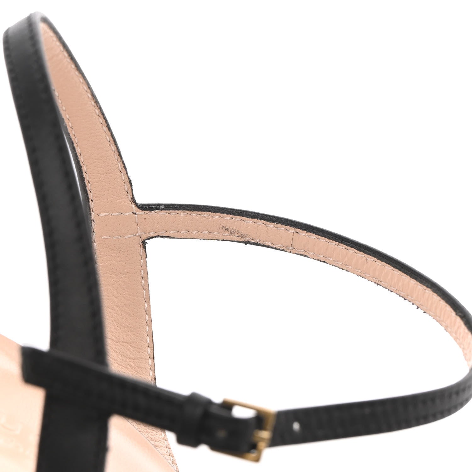 Gucci Lifford Calfskin GG Marmont Ankle Wrap 105mm Sandals 38 Black 8 of 11