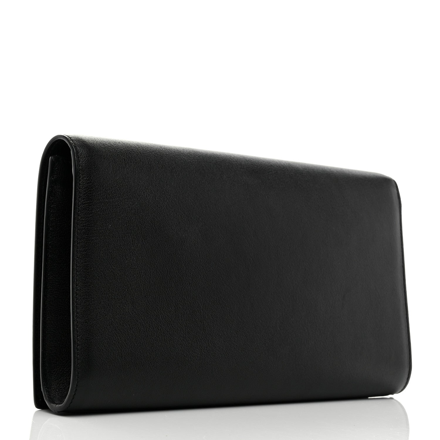 Saint Laurent Goatskin Monogram Large Belle De Jour Clutch Black 3 of 7
