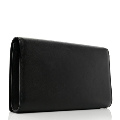 Saint Laurent Goatskin Monogram Large Belle De Jour Clutch Black 3 of 7