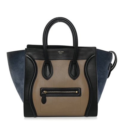 Celine Smooth Calfskin Suede Mini Tri-Color Luggage Beige 1 of 15