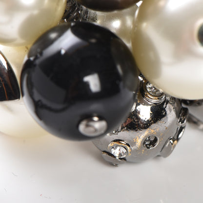 Chanel Ruthenium Pearl Beaded Crystal CC Long Necklace Silver Multicolor 6 of 7