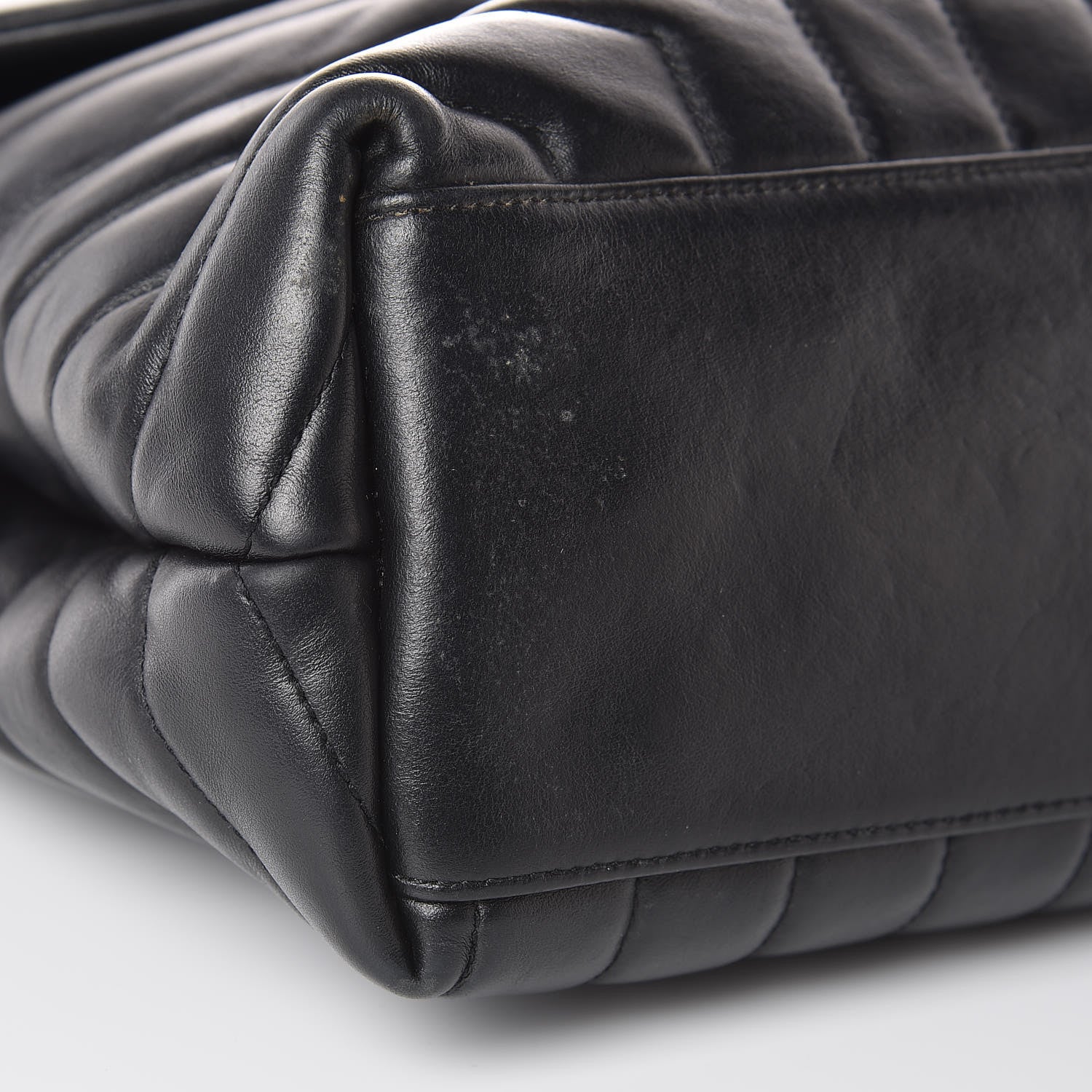 Saint Laurent Calfskin Y Quilted Monogram Medium Loulou Chain Satchel Black 13 of 17