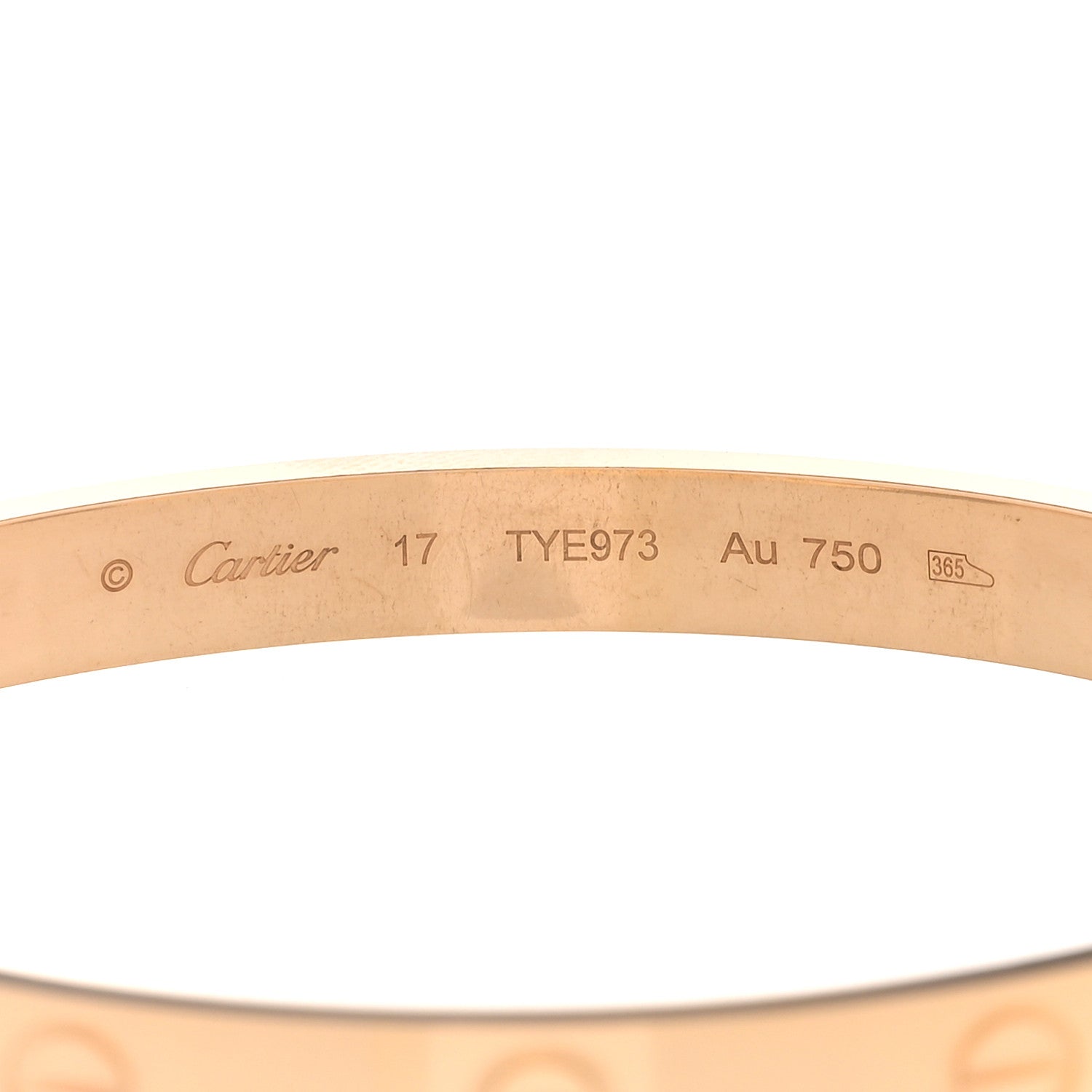 Cartier 18K Yellow Gold LOVE Bracelet 17 3 of 7