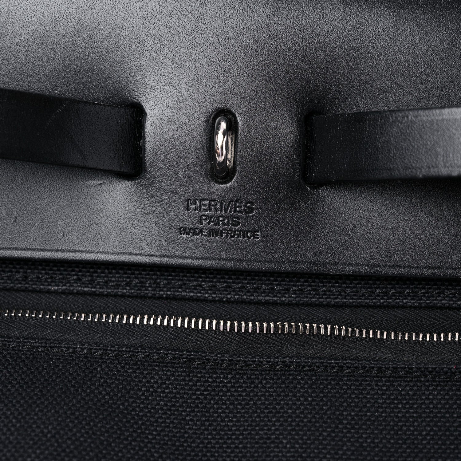 Hermes Military Toile Vache Hunter Herbag Zip PM 31 Black 7 of 16