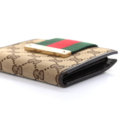 Gucci Monogram Web Ladies Web French Wallet Brown 10 of 10