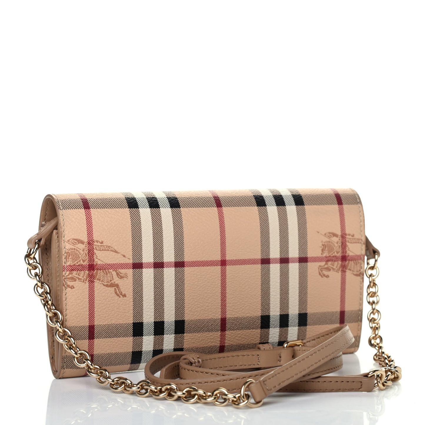 Haymarket Check Henley Wallet On Chain Mid Camel