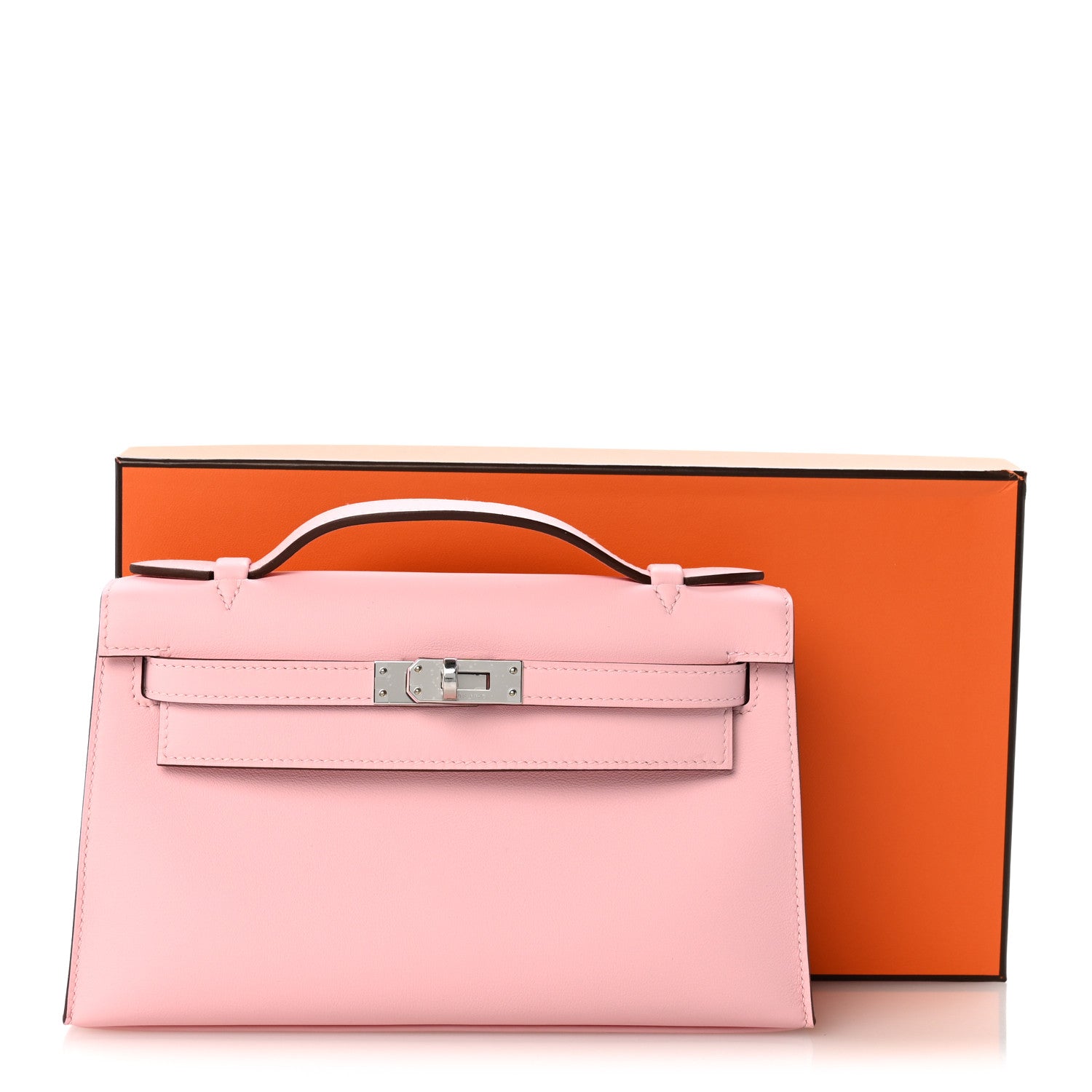 Hermes Swift Kelly Pochette Clutch Rose Sakura 11 of 11