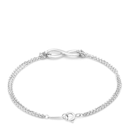 Tiffany Sterling Silver Infinity Double Chain Bracelet 3 of 5