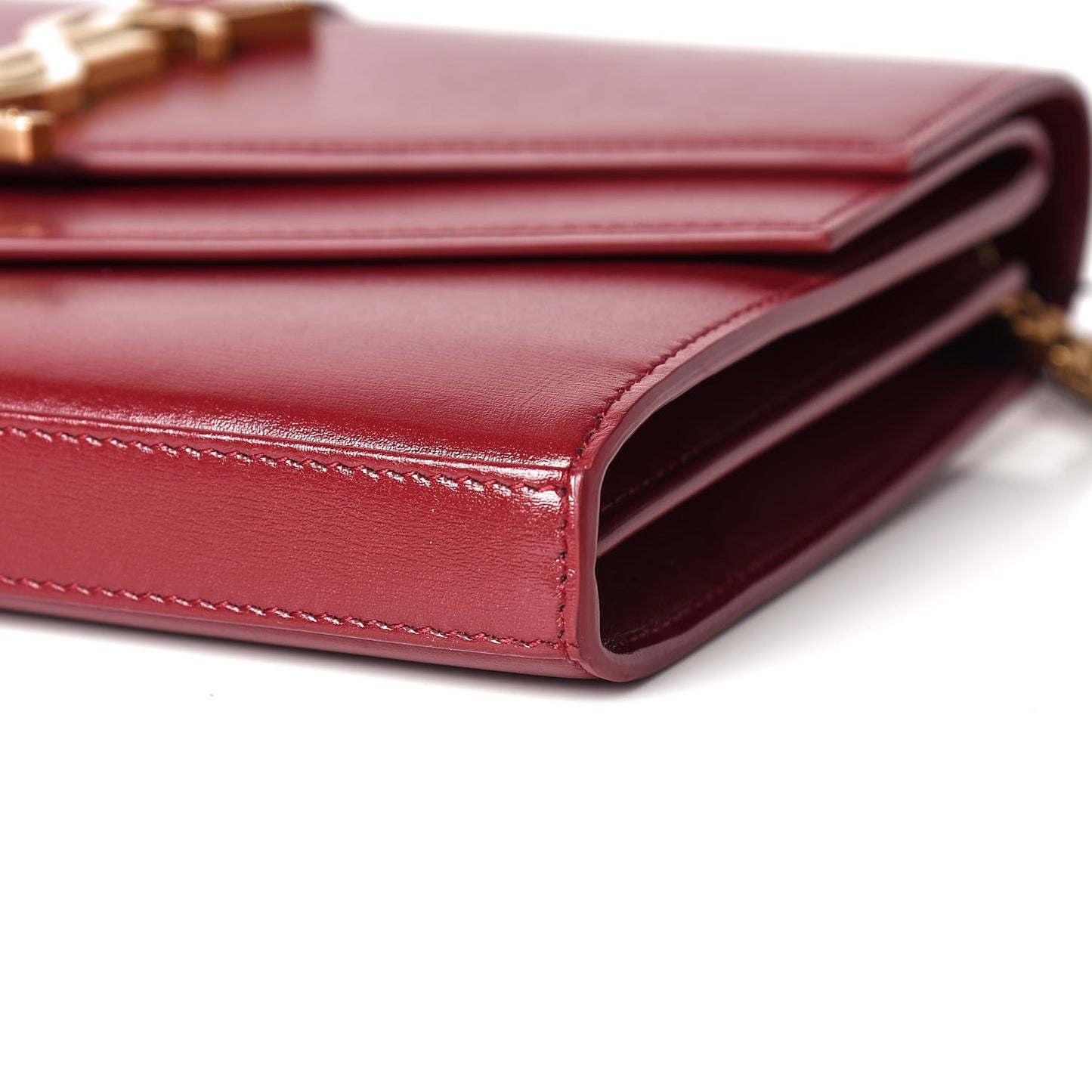 Smooth Calfskin Monogram Sulpice Chain Wallet Amaretto