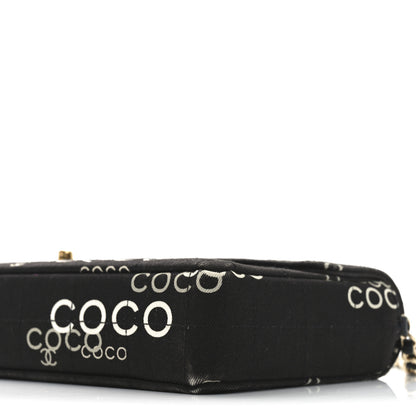 Chanel Canvas Chocolate Bar Quilted Coco East West Flap Black 10 of 10