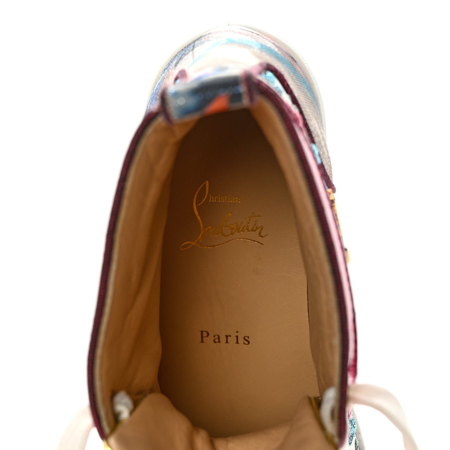 Calfskin Louis Spikes Flat Sneakers 38 Multicolor