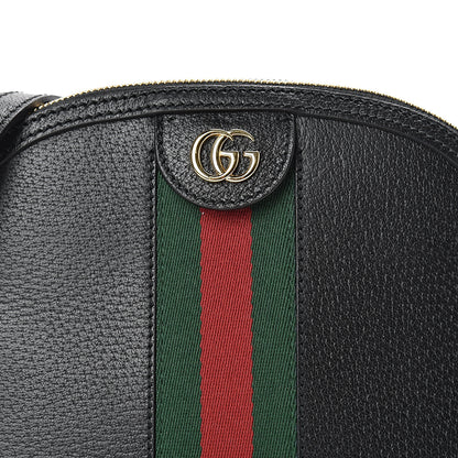 Gucci Calfskin GG Web Small Ophidia Dome Shoulder Bag Black 8 of 10