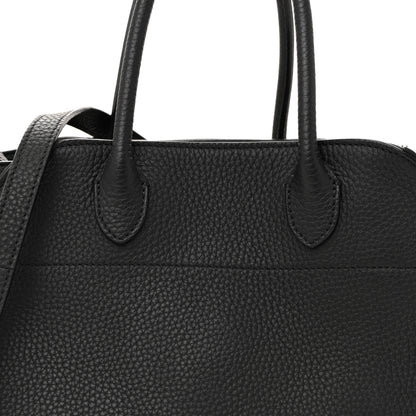 The Row Grained Calfskin Soft Margaux 10 Bag Black 7 of 12