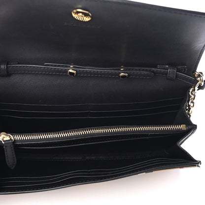 Burberry Calfskin House Check Henley Wallet On Chain Black 4 of 4