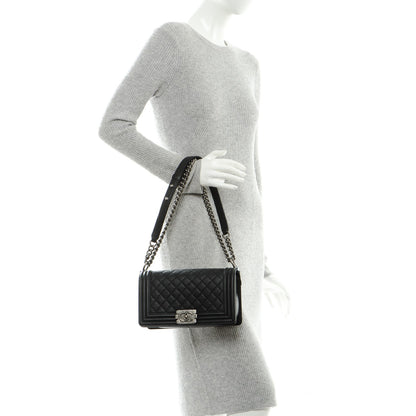 Chanel Caviar Quilted Medium Boy Flap Black 2 of 7