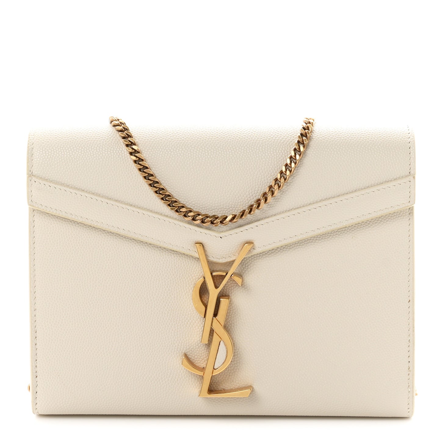 Grain De Poudre Monogram Cassandra Chain Wallet Crema Soft
