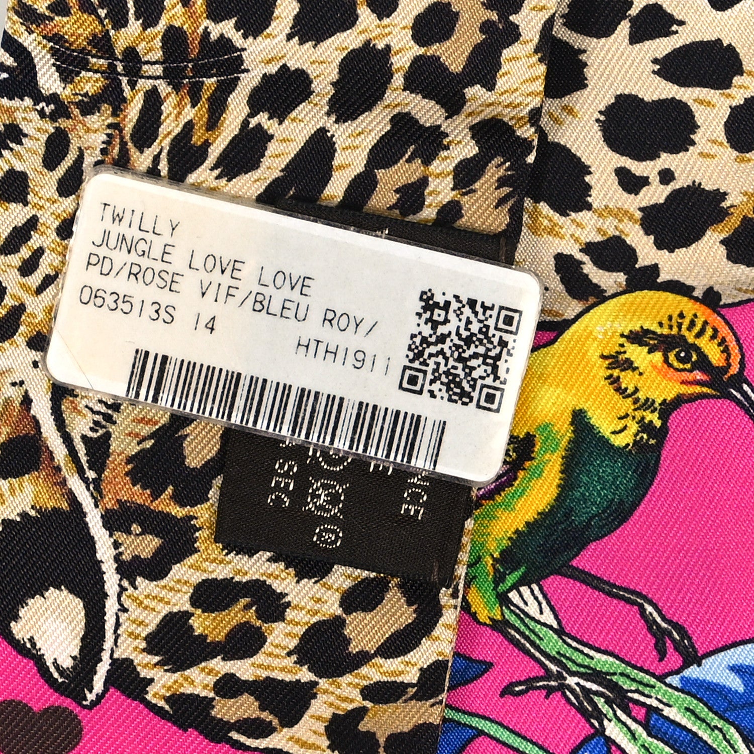 Hermes Silk Jungle Love Love Twilly Rose Vif Bleu Roy 3 of 3