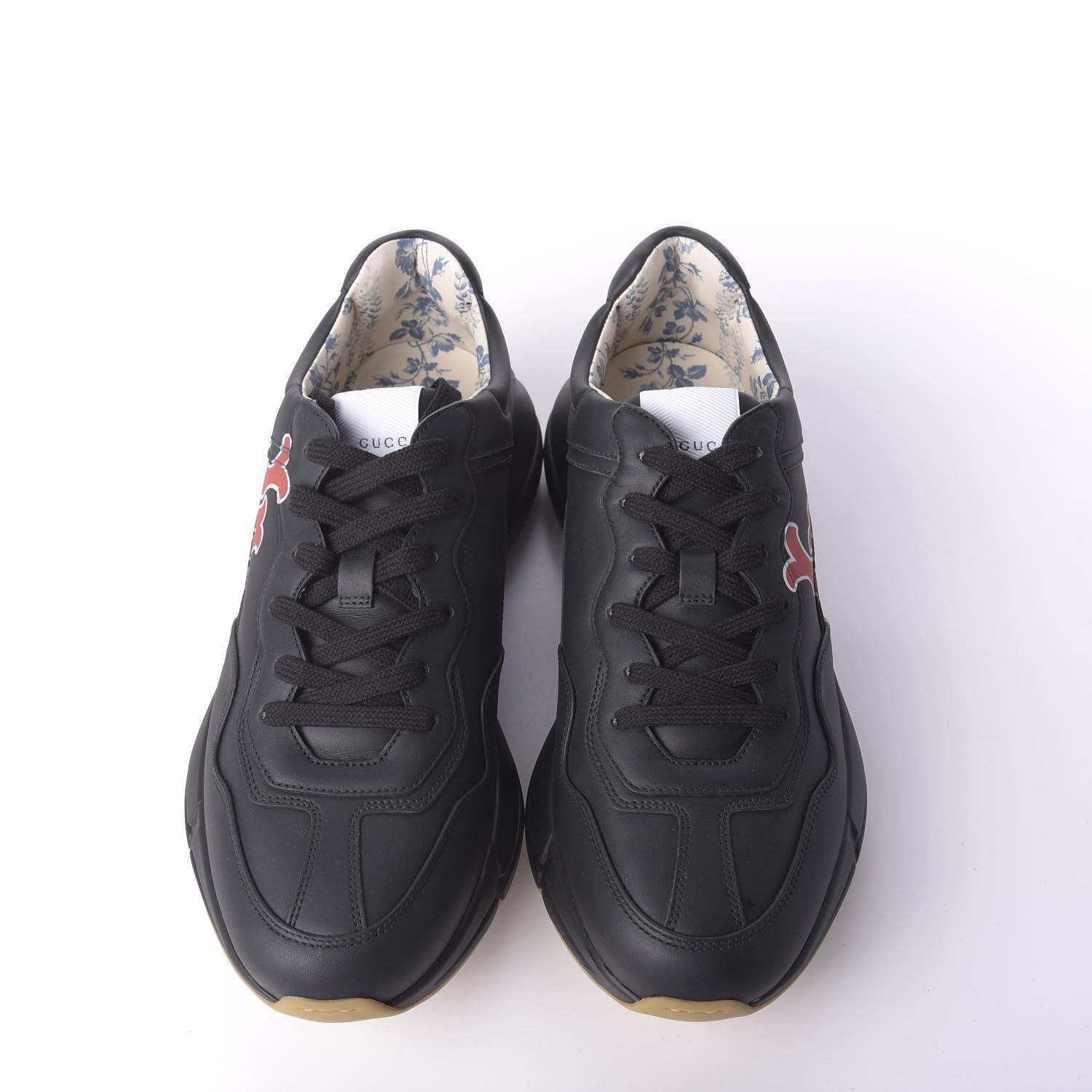 Gucci X MLB Calfskin LA Dodgers Mens Rhyton Sneakers 9 Black 5 of 12