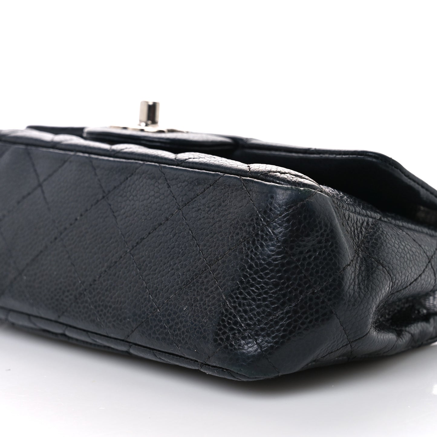 Caviar Quilted Mini Rectangular Flap Black