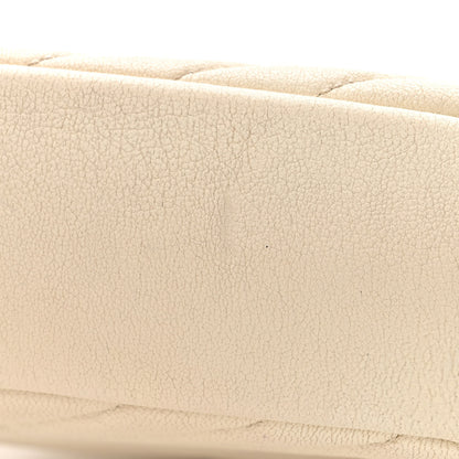 Saint Laurent Sheepskin Matelasse Chevron Monogram Medium College Bag Dove White 13 of 20