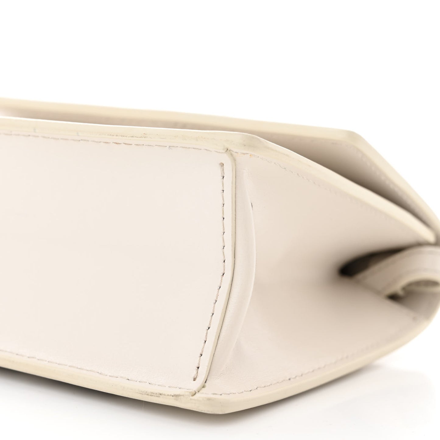 Calfskin Jitney 0.7 Cash Inside Crossbody Bag White