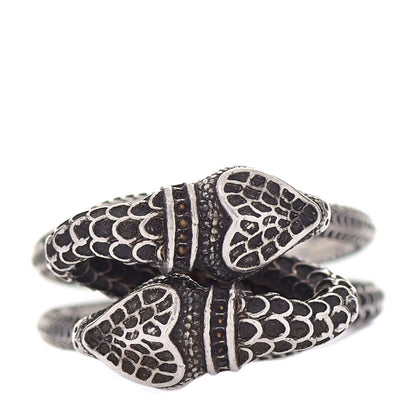 Gucci Sterling Silver Gucci Garden Double Snake Ring 53 6.5 4 of 10