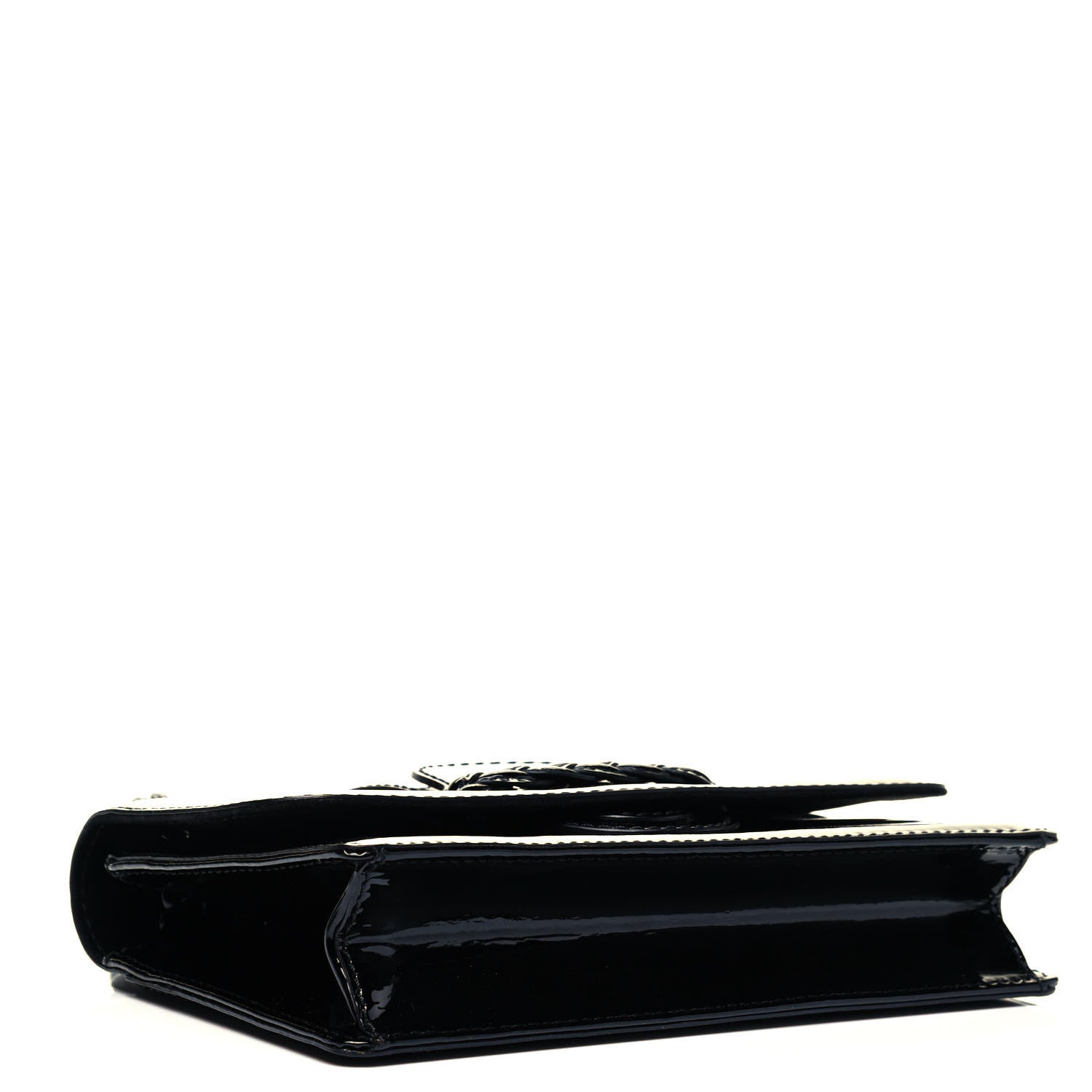 Valentino Garavani Patent Histoire Flap Black 4 of 8