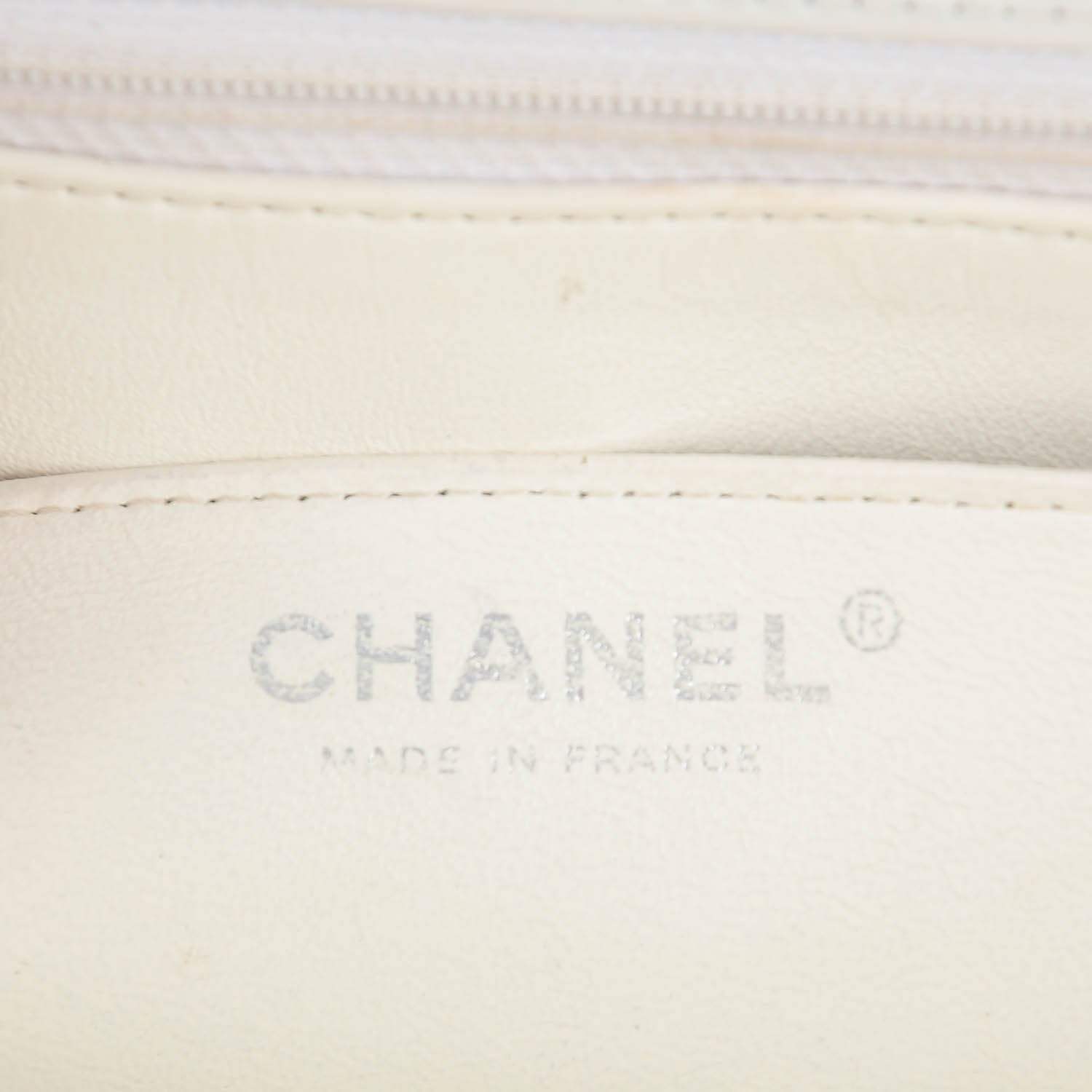 Chanel Caviar Quilted Jumbo Single Flap White 8 of 8