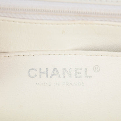 Chanel Caviar Quilted Jumbo Single Flap White 8 of 8
