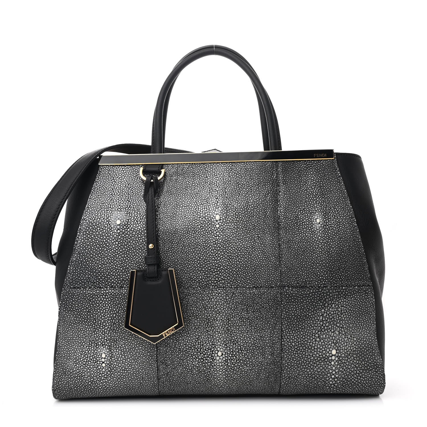 Fendi Stingray Regular 2Jours Tote Black 1 of 11