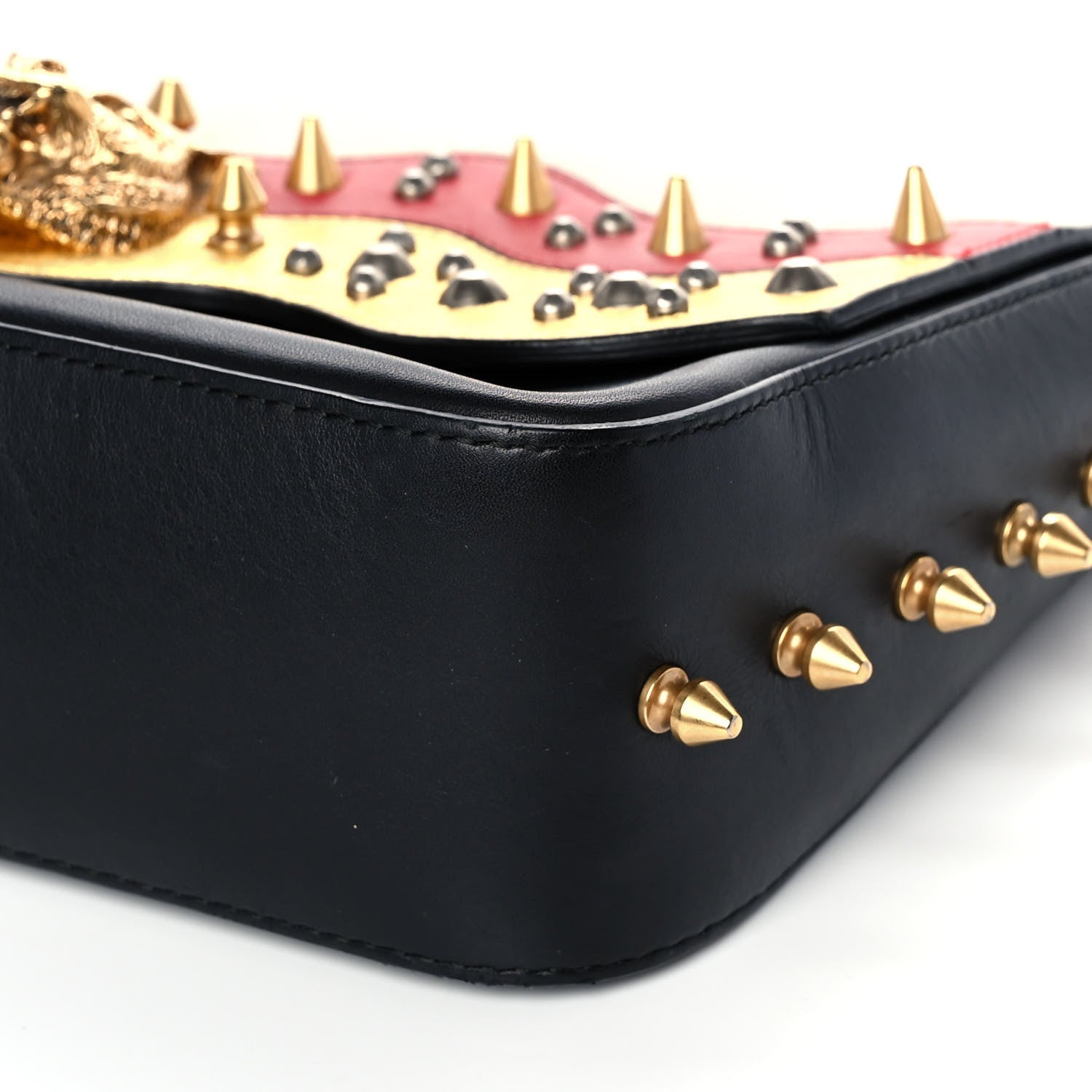 Gucci Nappa Studded Tiger Broadway Chain Shoulder Bag Multicolor 11 of 20