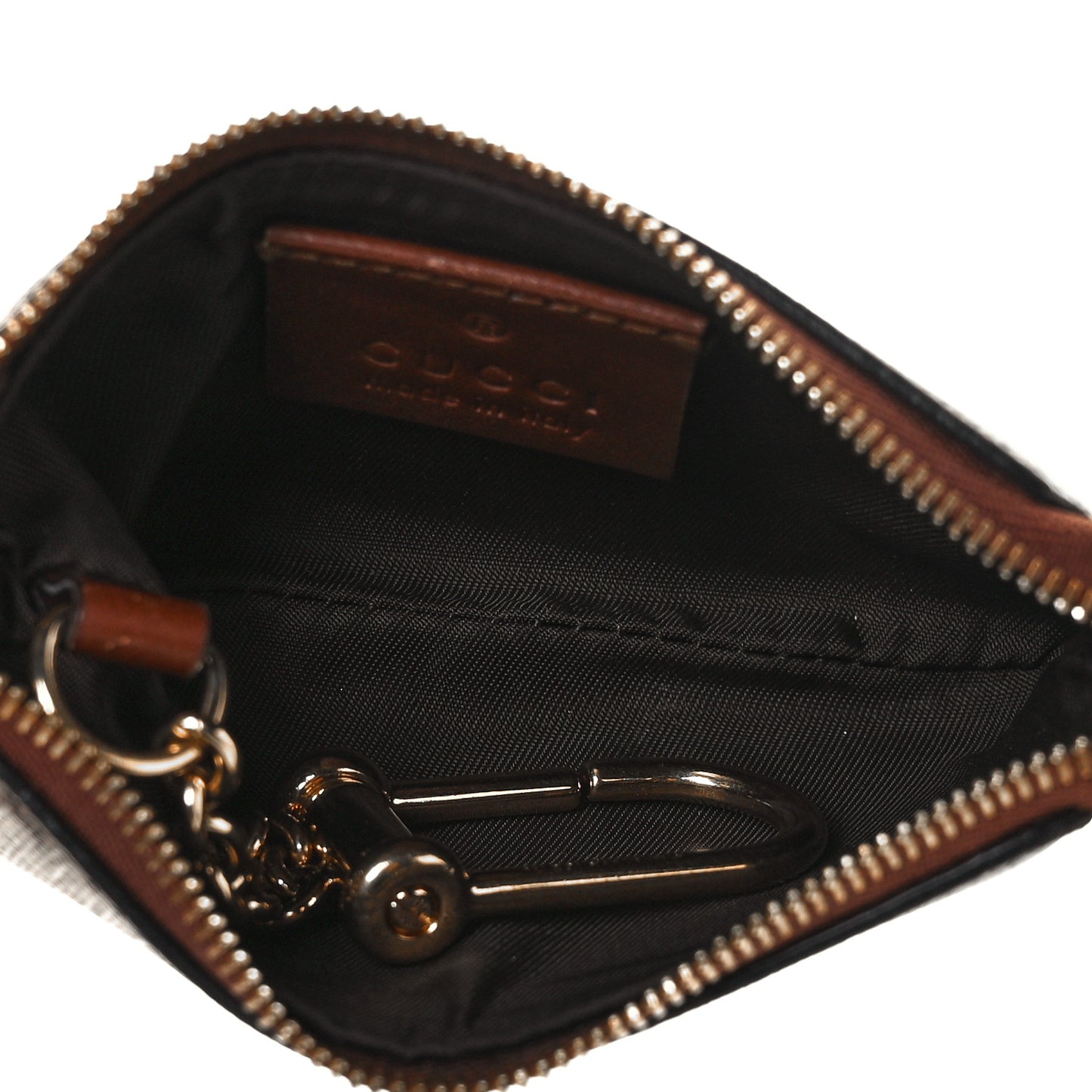 GG Supreme Monogram Key Case Brown