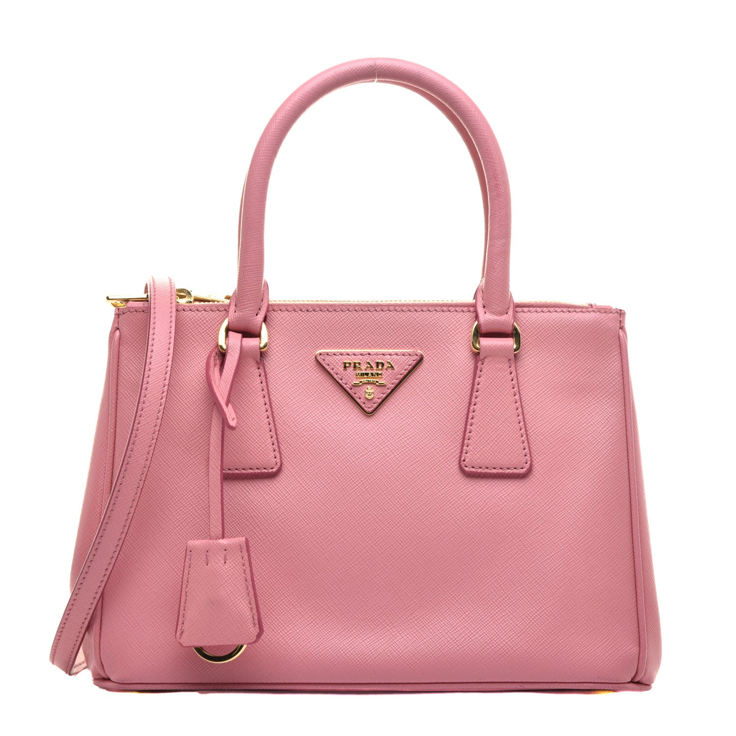 Prada Saffiano Mini Galleria Double Zip Tote Petalo 1 of 9