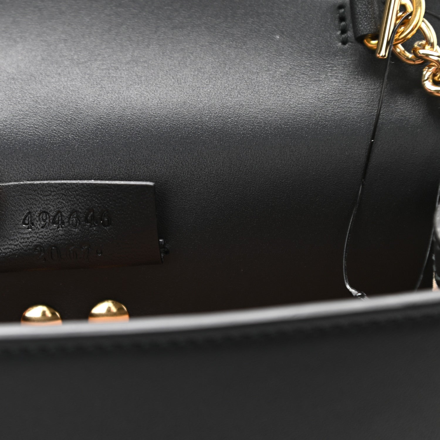 Gucci Calfskin Super Mini Sylvie Chain Shoulder Bag Black 8 of 10