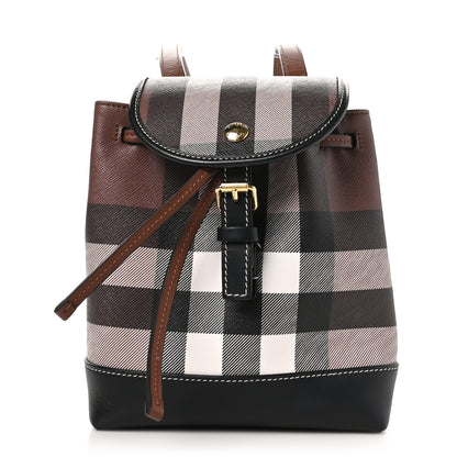 Burberry House Check Canvas Calfskin Micro Backpack Dark Birch Brown 1574326 – FASHIONPHILE