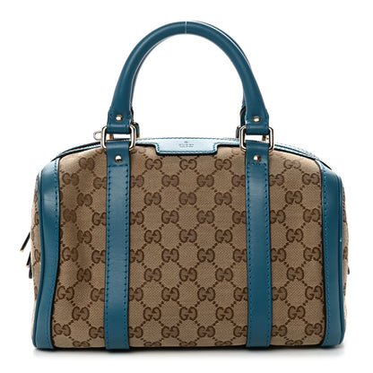 Gucci Monogram Small Boston Beige Deep Cobalt 1 of 13