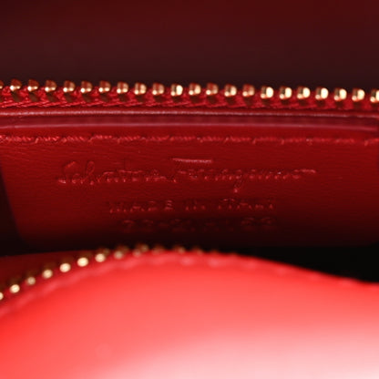 Salvatore Ferragamo Calfskin Quilted Gancini Flap Bag Lipstick 6 of 10