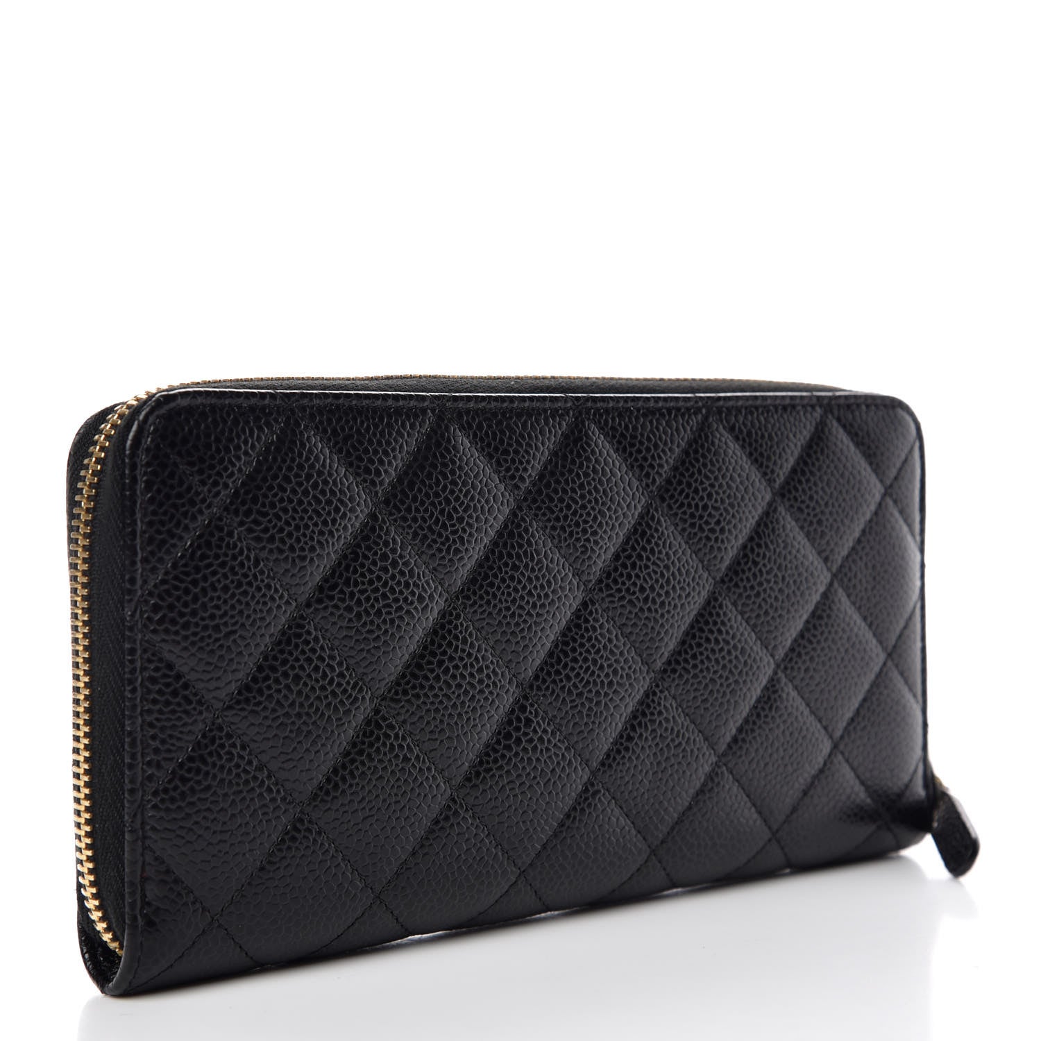 Chanel Caviar Quilted Large Gusset Zip Around Wallet Black 3 of 10
