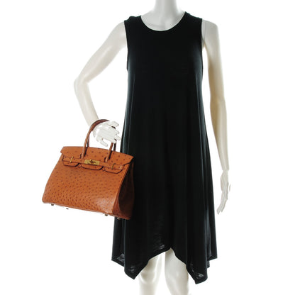 Hermes Ostrich Birkin 30 Cognac 2 of 26